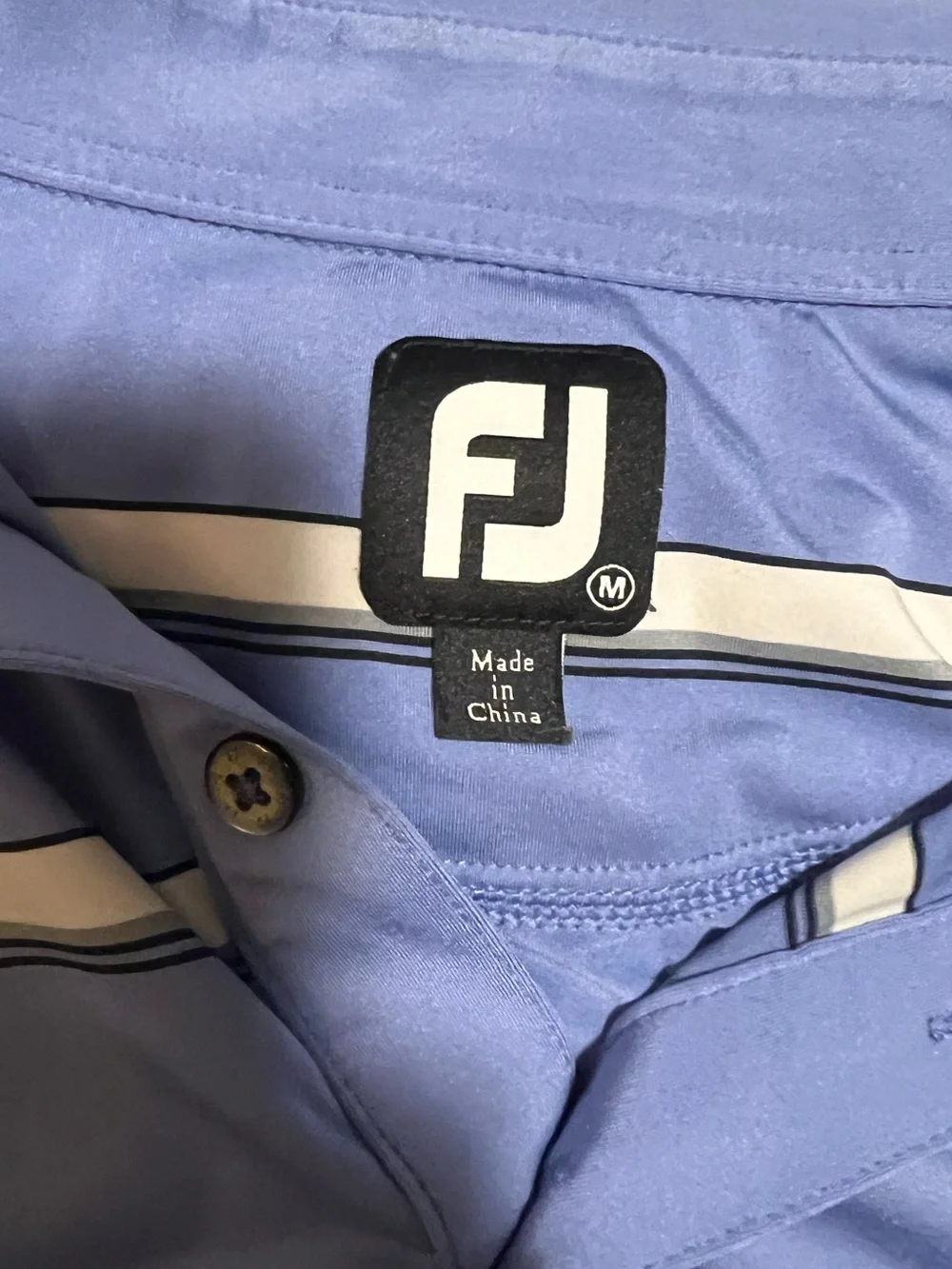 FootJoy Lavender Blue Horizontal Stripe Polo